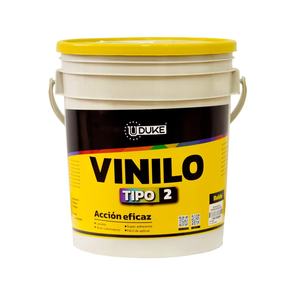 PINTURA VINILO TIPO 2 INTERIOR BLANCO BALDE (UDUKE)
