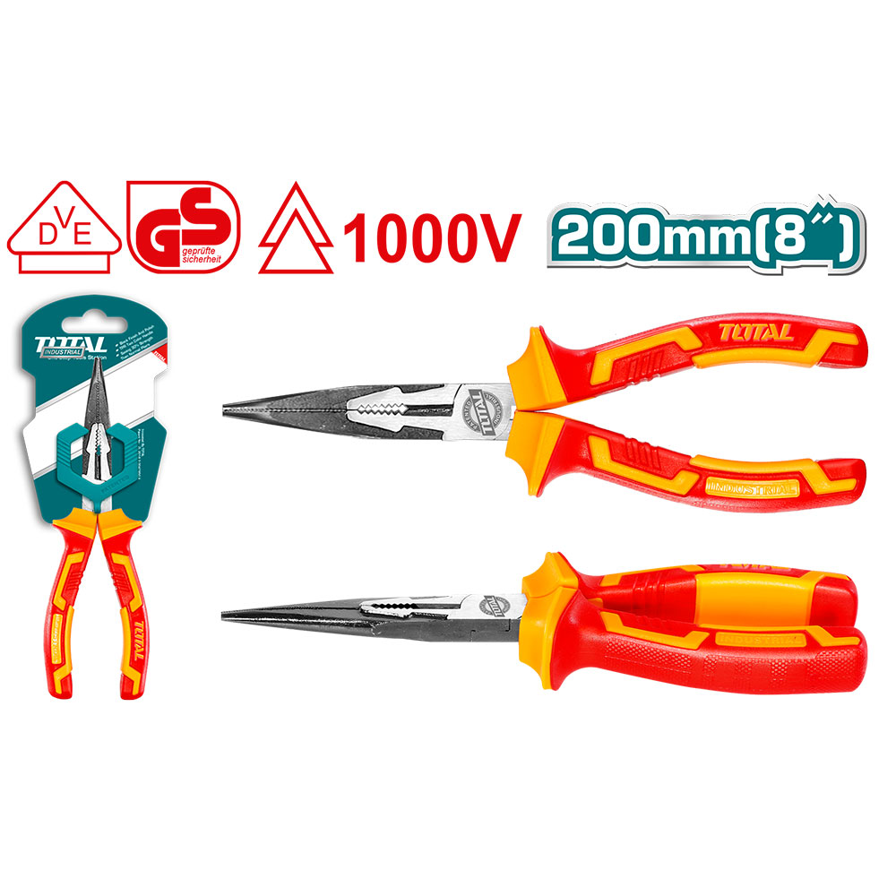 PINZA AISLADA 8 INDUSTRIAL AMARILLO - ROJO 1000V TOTAL (THTIP2381)