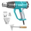 PISTOLA CALOR CON TEMPERATURA AJUSTABLE 1600W INCLUYE 3 BOQUILLAS Y 1 RASCADOR INDUSTRIAL TOTAL (UTB16045)