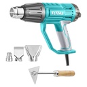 PISTOLA CALOR CON TEMPERATURA AJUSTABLE PANTALLA LCD 1600W  INCLUYE 3 BOQUILLAS Y 1 RASCADOR  INDUSTRIAL TOTAL (UTB16056)