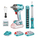 PISTOLA IMPACTO INALAMBRICA 1/2 20V 400 NM INCLUYE 2 BATERIAS 1 CARGADOR 1 LAMPARA DE TRABAJO 1 ADAPTADOR , COPAS Y 10 PUNTAS TALADRO SUPER TOTAL (UTOSLI23048)