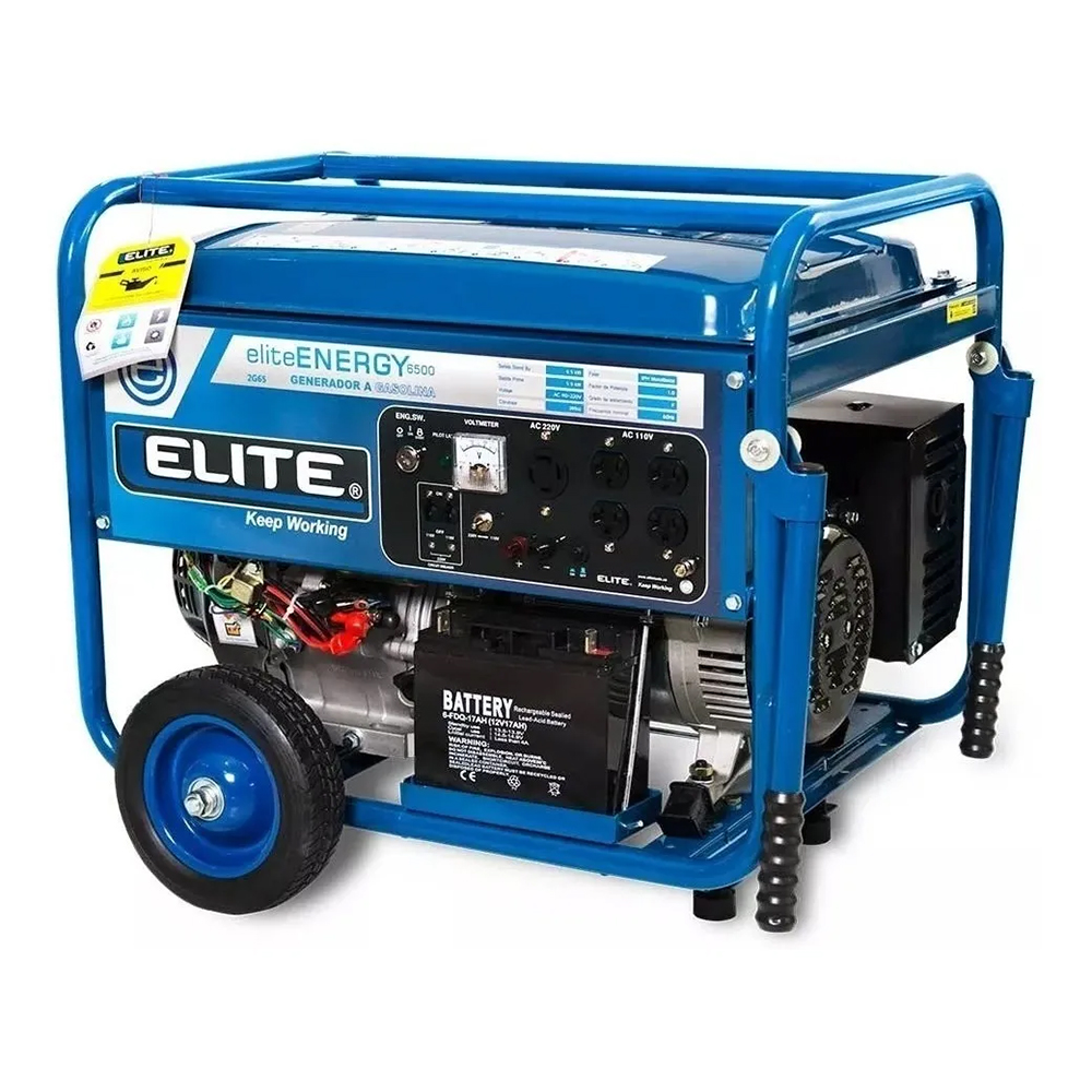 PLANTA GENERADORA ELITE GASOLINA  4KW 7.5 HP 3600RPM 223CC 110V 1HP (2G40)