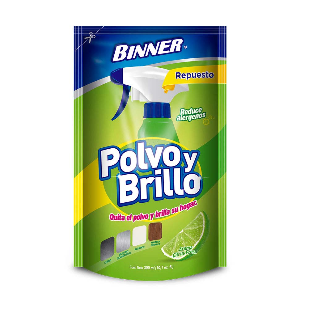 POLVO-BRILLO CITRUS REPUESTO DOYPACK 300 ML (201612)