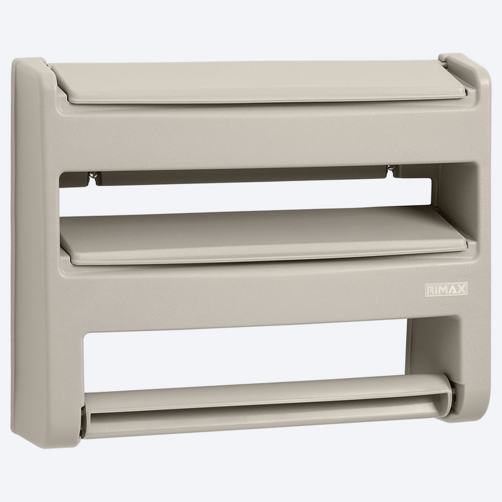 PORTARROLLO TRIPLE + TOALLA TAUPE RIMAX