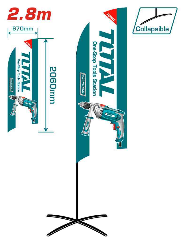 PUBLICIDAD TOTAL BANDERA TIPO PLUMA(TPMGF03)