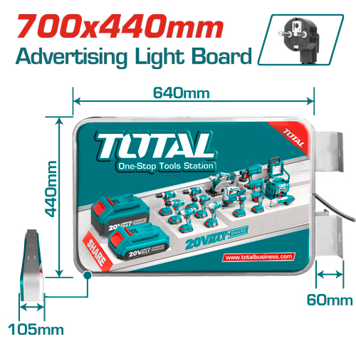 PUBLICIDAD TOTAL TABLERO ILUMINADO(UTPMALB01)(700X440-MM)
