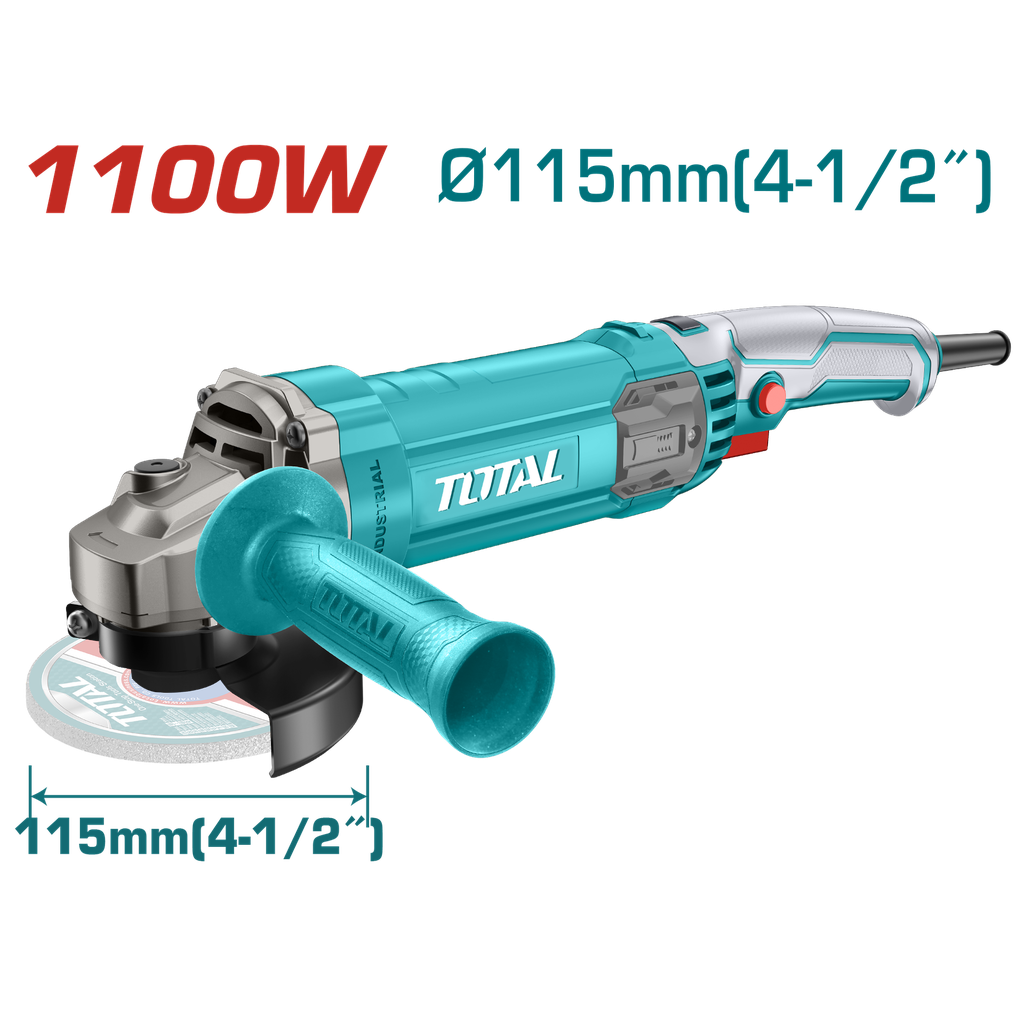 PULIDORA 4 1/2  1100W INCLUYE MANGO AUXILIAR  INDUSTRIAL TOTAL (UTG110125563)