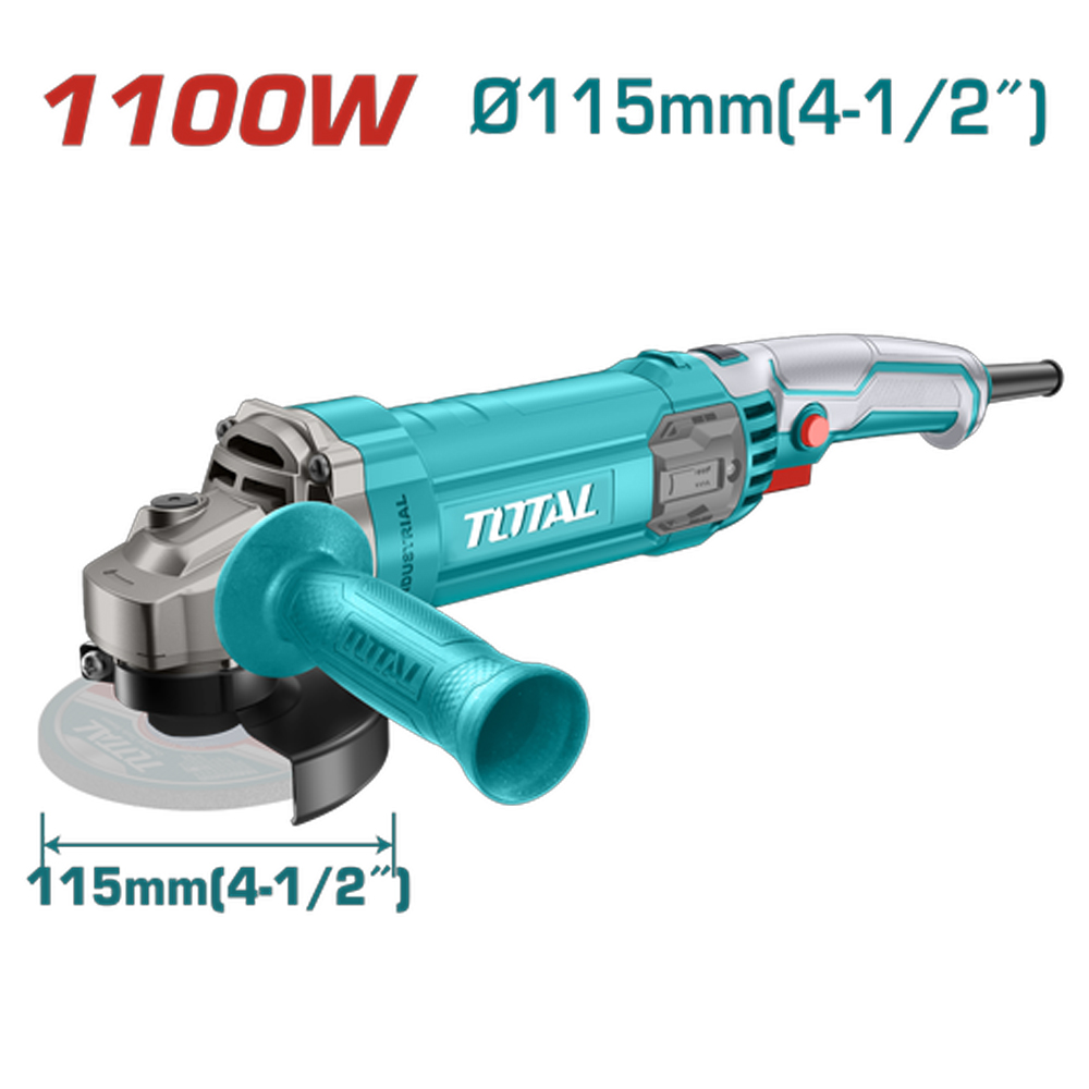 PULIDORA 4 1/2  1100W INCLUYE MANGO AUXILIAR  INDUSTRIAL TOTAL (UTG110125563)