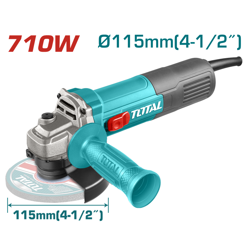 PULIDORA 4 1/2  710W INCLUYE MANGO AUXILIAR  INDUSTRIAL TOTAL (UTG10711576)