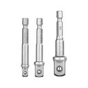 PUNTA EXTENSION MAGNETICA PARA TALADRO X 3PCS (1/4-3/8-1/2) TOTAL (TAC273651)