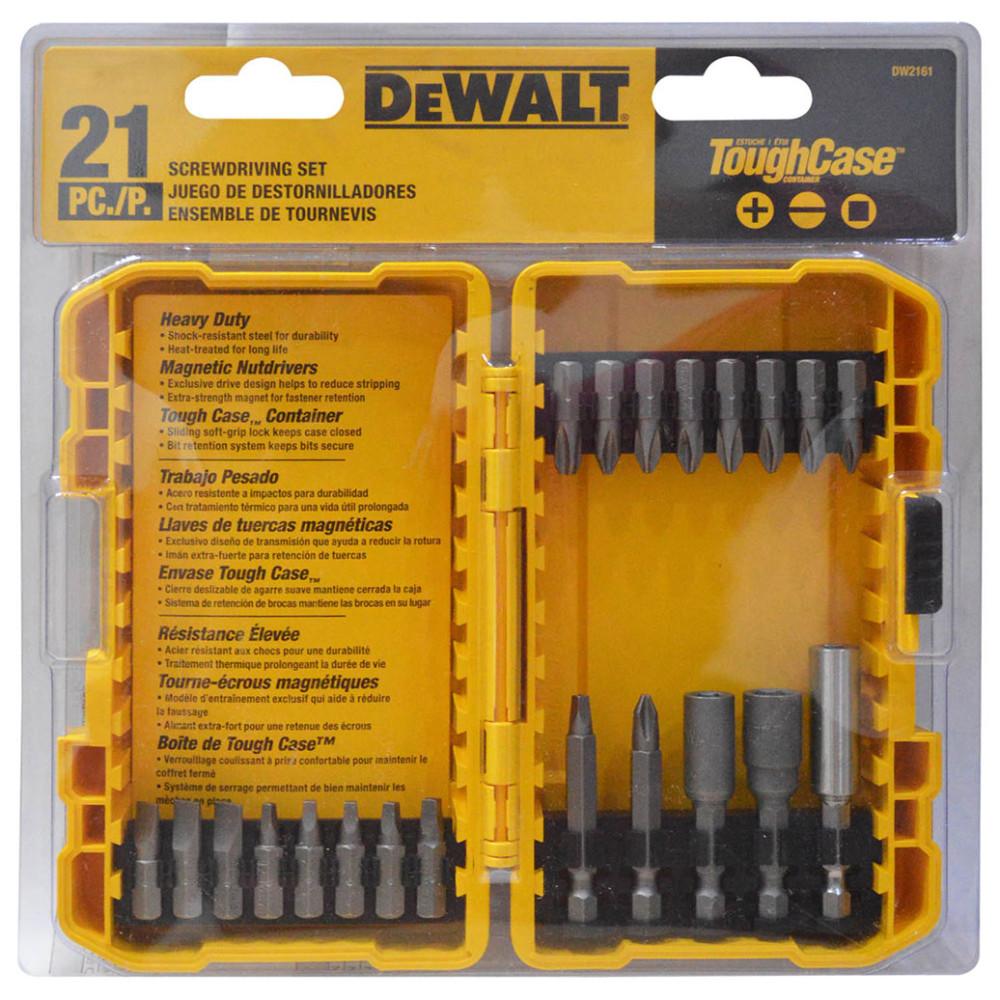 PUNTAS TALADRO DEWALT X 21 ESTUCHE (JUEGO) (DW2161)