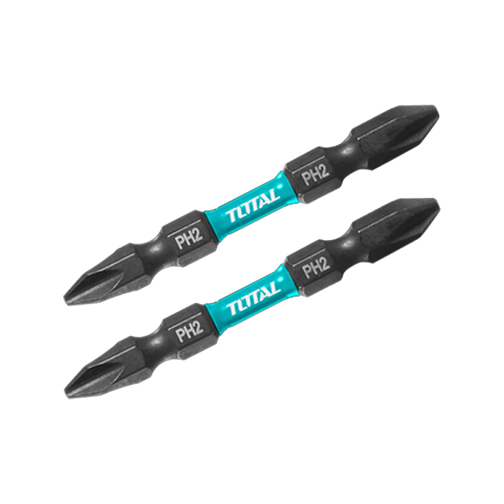 PUNTAS TALADRO INDUSTRIAL DOBLE PUNTA IMANTADA 65MM (+) (+) JUEGO X 2 PZS SUPER TOTAL (TACIM72PH265)