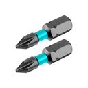 PUNTAS TALADRO INMANTADAS  DE IMPACTO (+) 25MM X 2 PZS INDUSTRIAL TOTAL (TACIM71PH225)