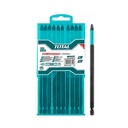 PUNTAS TALADRO INMANTADAS PARA DESTORNILLADOR DE IMPACTO (+) X 10 PZS 150MM INDUSTRIAL TOTAL (TACIM16PH263)