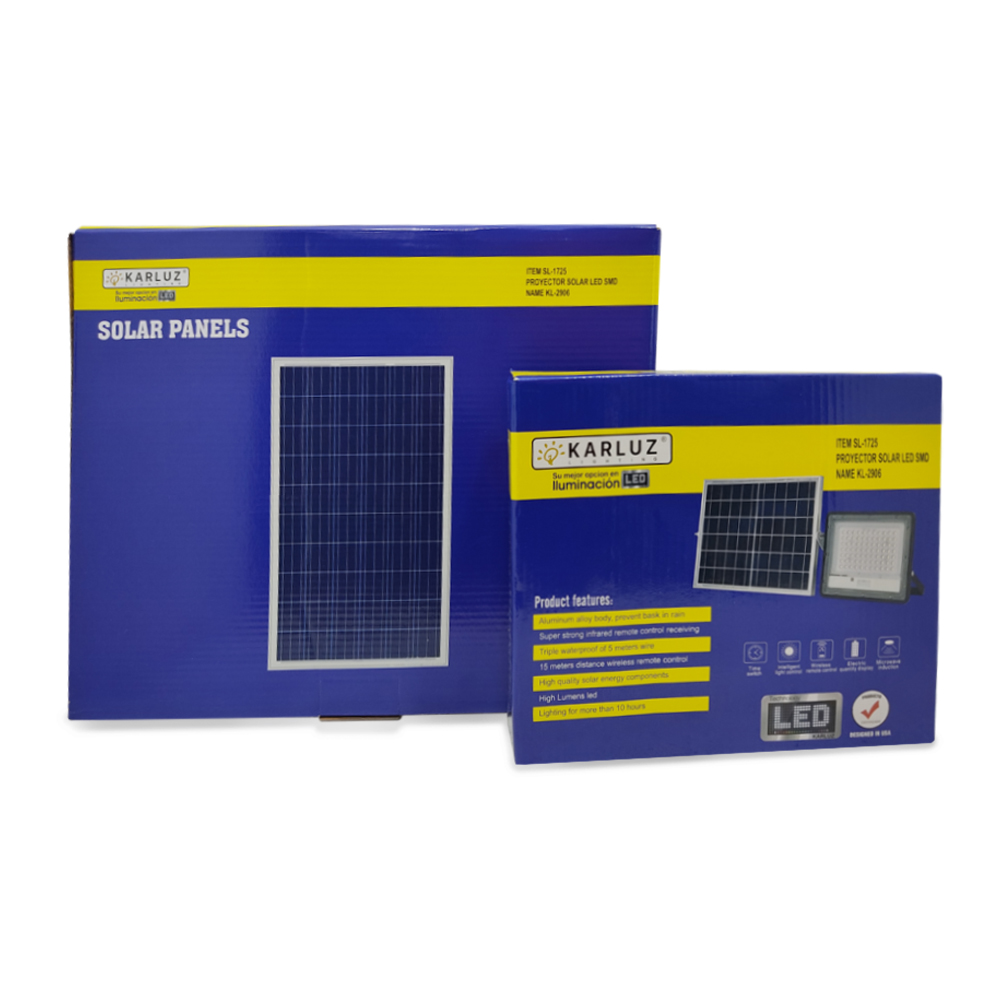 REFLECTOR LED 100W 3.2V LUZ DIA + PANEL SOLAR (IP65) (6500K)(KL-2906)
