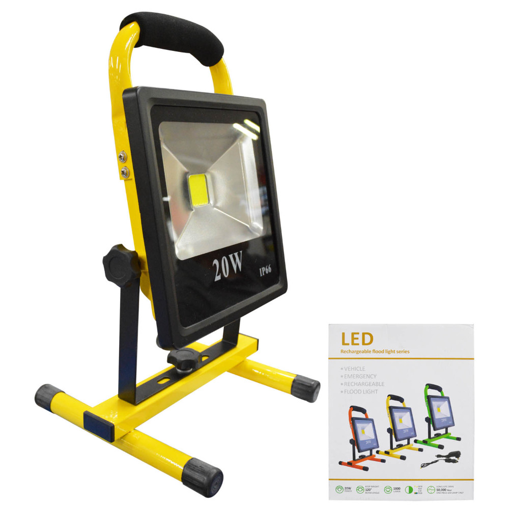 REFLECTOR LED RECARGABLE 20W MULTIUSOS (5V-110V) (1800 LM) (IP65) (HT80016)