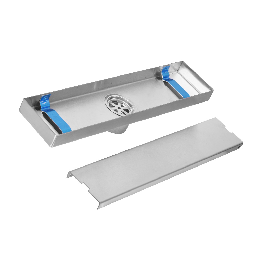 REJILLA SIFON PISO INVISIBLE ACERO INOXIDABLE 
6.8x30CM UDUKE (HT1596)