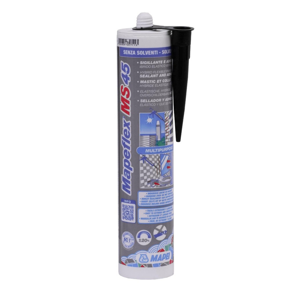 SELLADOR Y ADHESIVO ELASTICO MAPEFLEX MS45 NEGRO  300 ML (6PB012043)