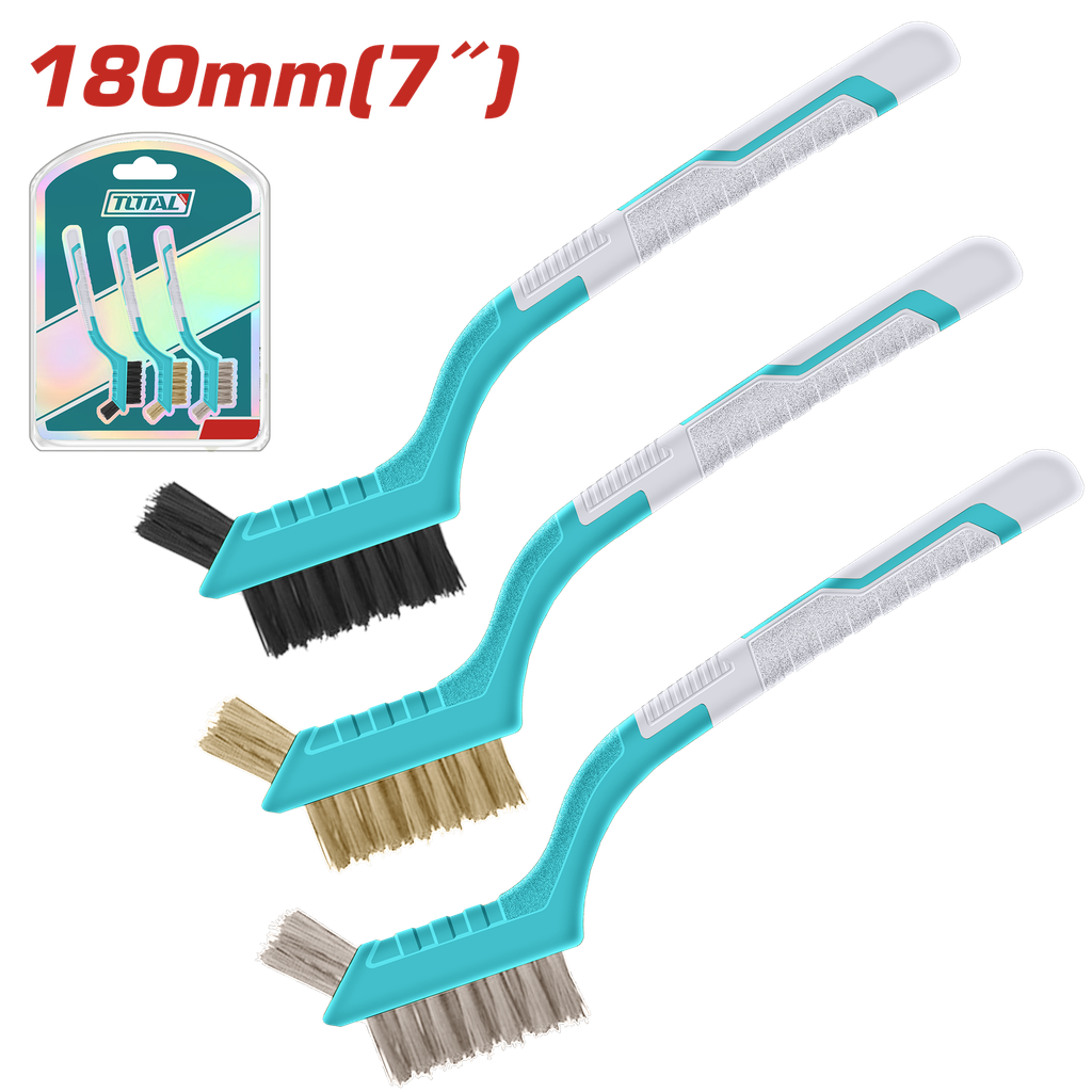 SET DE CEPILLO DE ALAMBRE 7" X 3 PCS SUPER TOTAL (TAC38033)