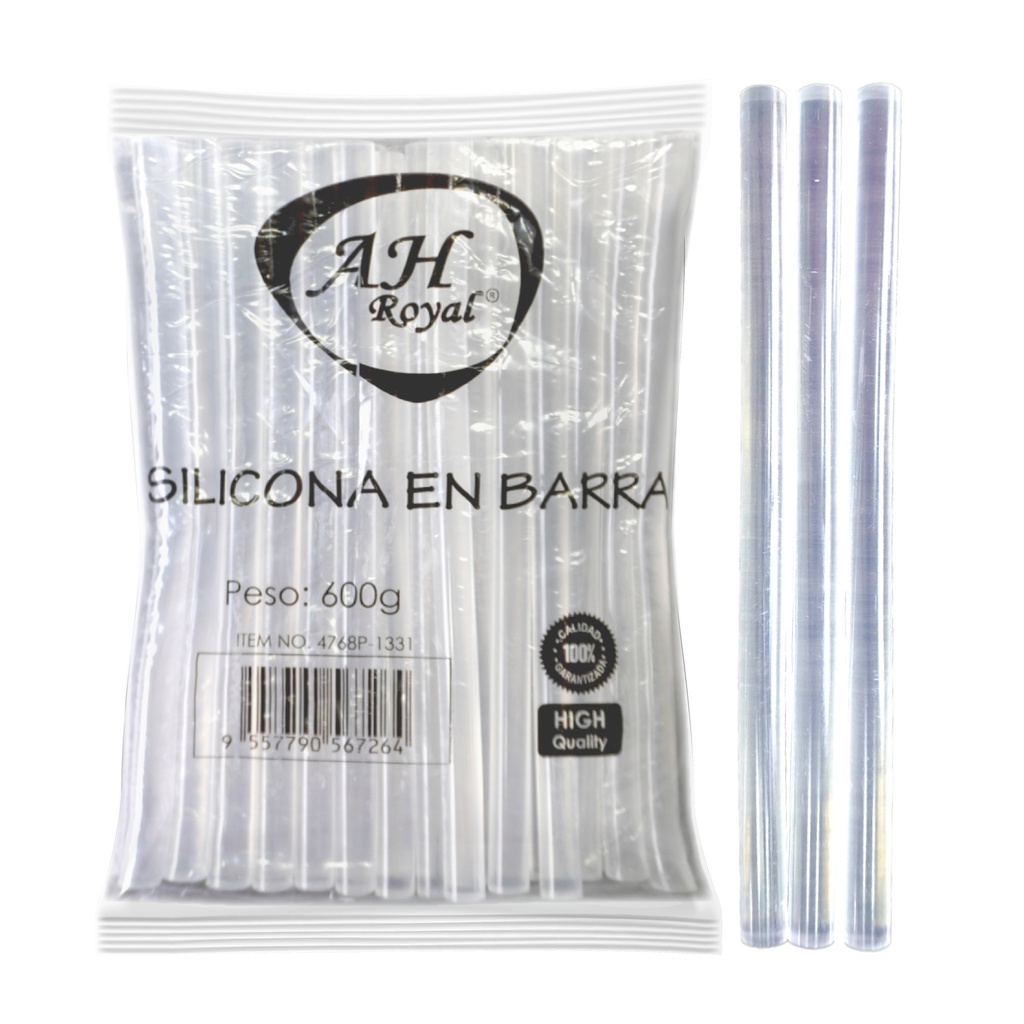 SILICONA BARRA GRUESA AH ROYAL 30 BARRAS (600 GMS - 21 CMS)