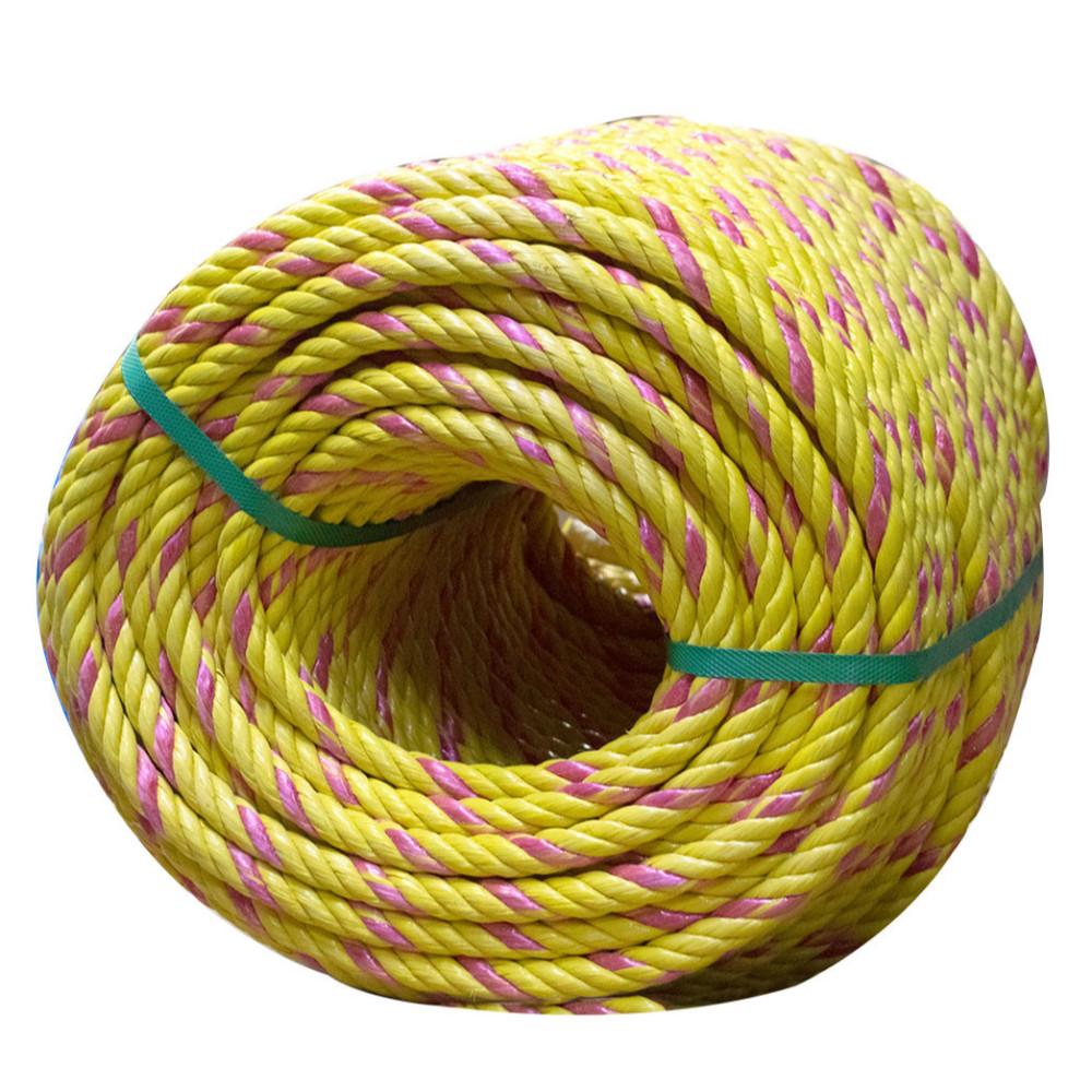 SOGA EN POLIPROPILENO ATAR 4 CABOS 5/8 (16MM) X 150 MTS (AMARILLA Y GRIS) (RAF04458