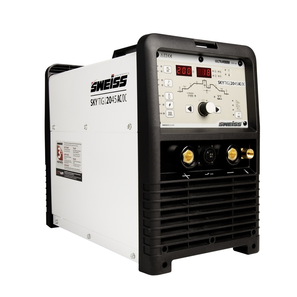 SOLDADOR INVERSOR SKYTIG2045 AC/DC 200A 220V 1PH + PEDAL SWEISS (SWT2045)