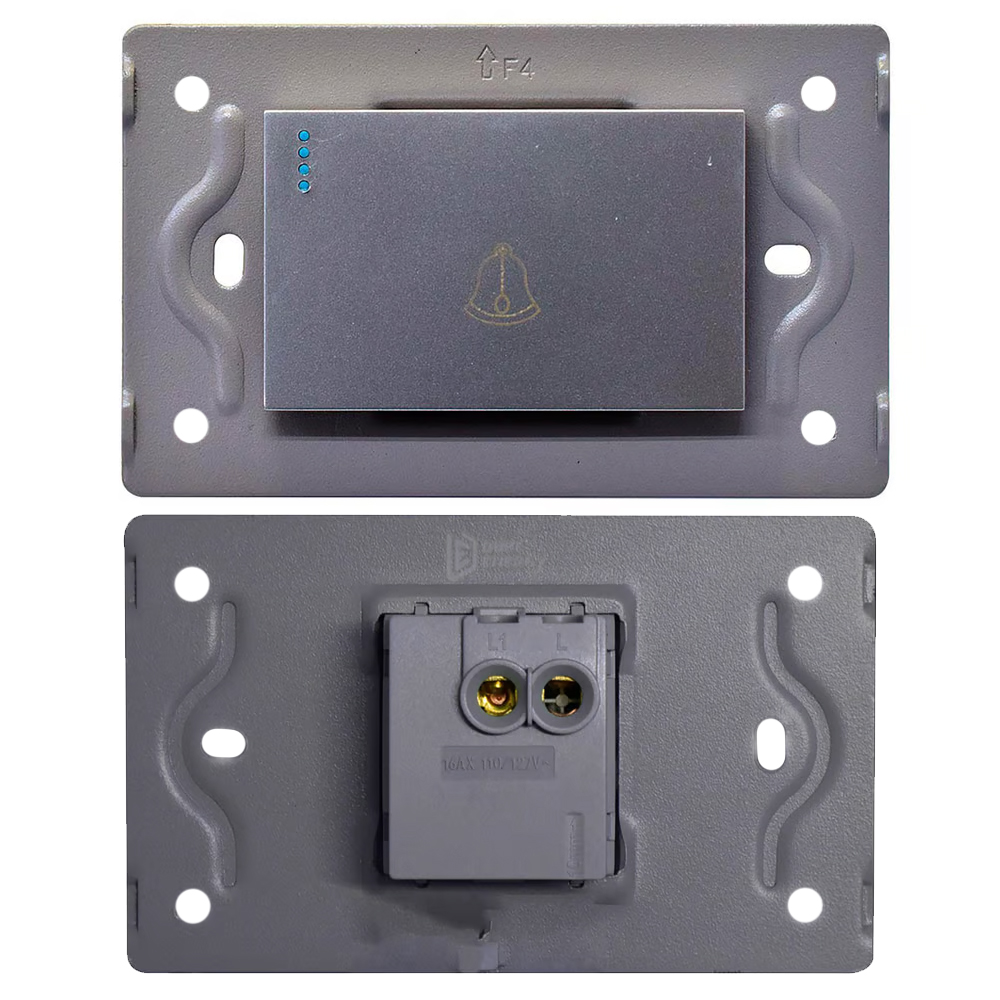 SWICHE TIMBRE LUXOR GRIS INTERCAMBIABLE SIN TAPA DUKE ENERGY (V3-001)