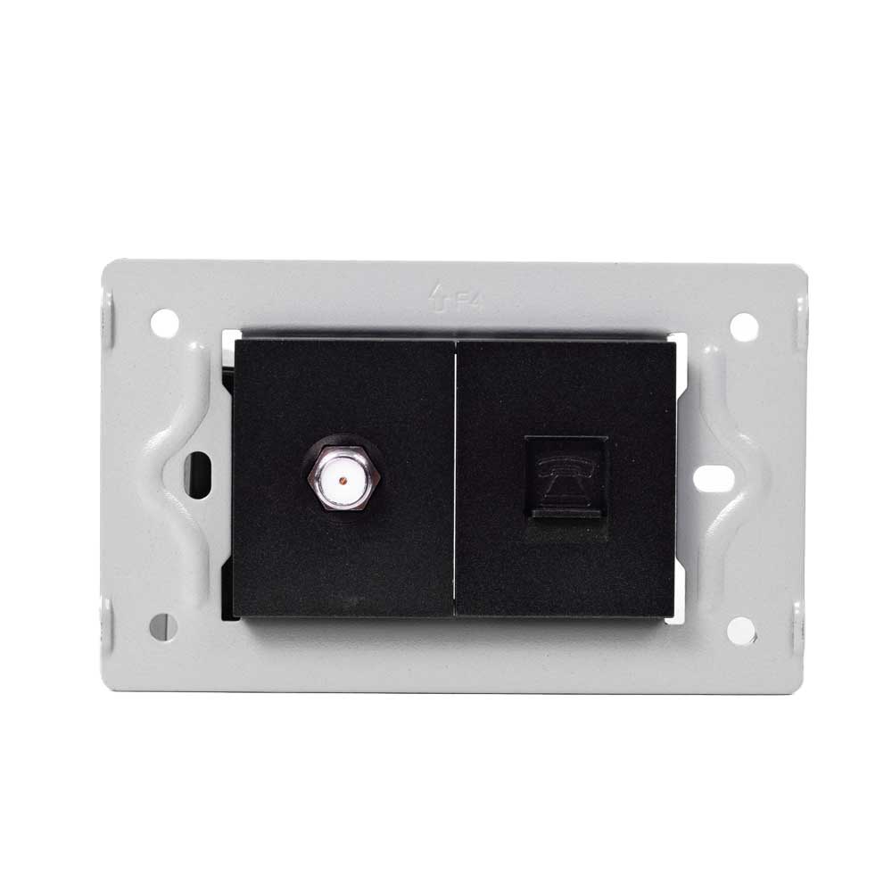 SWICHE TIMBRE LUXOR NEGRA INTERCAMBIABLE SIN TAPA (V17-001)