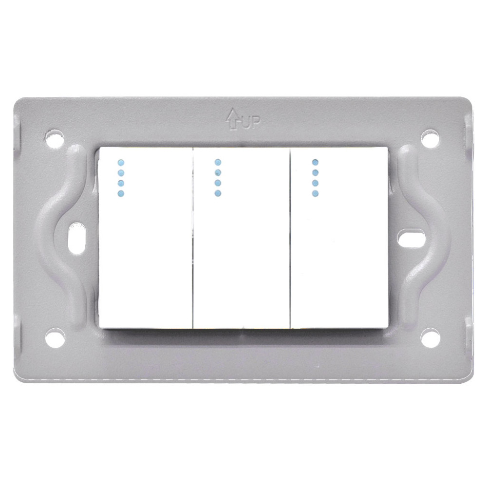 SWICHE TRIPLE LUXOR BLANCA INTERCAMBIABLE SIN TAPA DUKE ENERGY (V9-009)