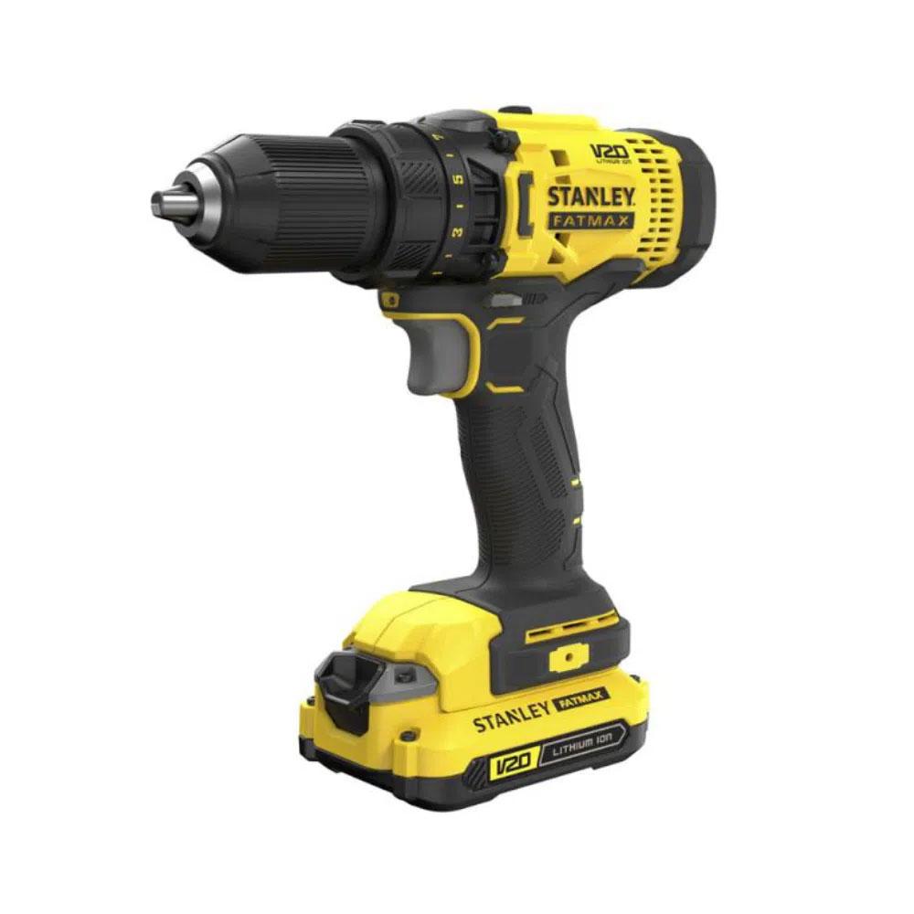 TALADRO ATORNILLADOR RECARGABLE STANLEY 2 BATERIAS 1/2 20V (SCD700C2K-B3) MALETA PLASTICA