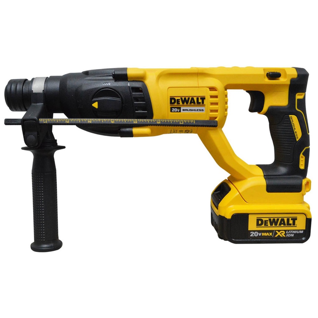 TALADRO DEWALT ROTOMARTILLO INALAMBRICO 120V SDS PLUS 2.6J + 2 BATERIAS 4AH + CARGADOR (DCH133M2-B3)