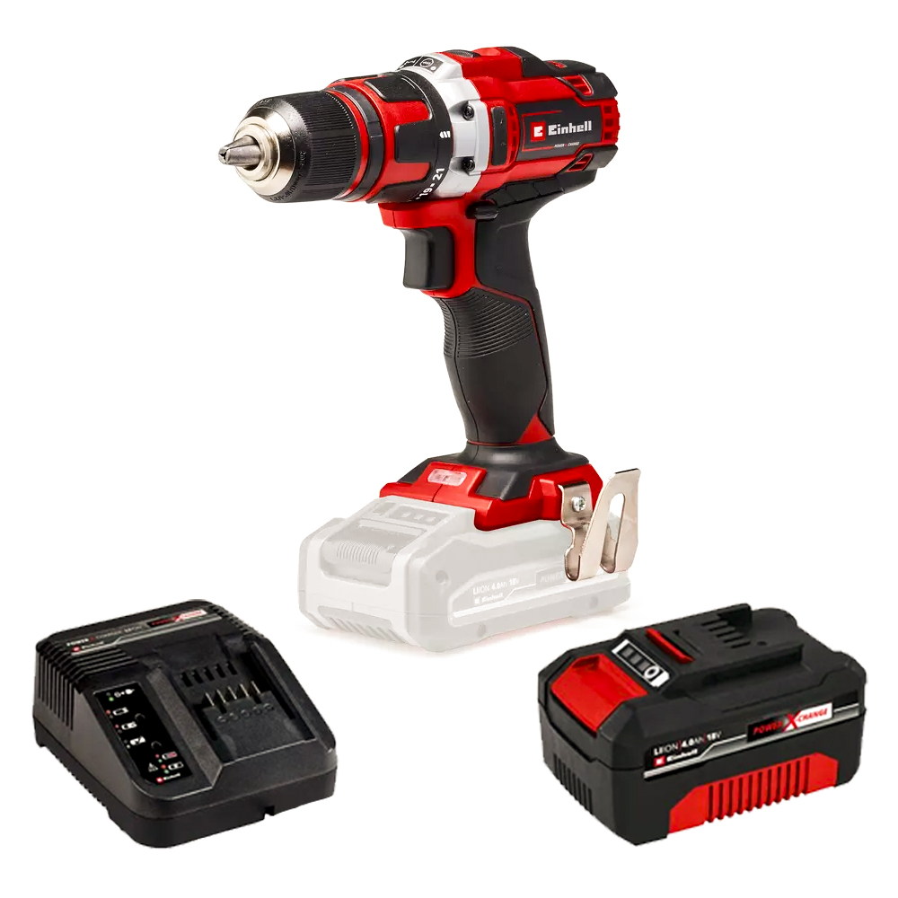 TALADRO INALAMBRICO DE ROTACION 1/2 INCLUYE 1 BATERIA 18V 2.5 AH Y CARGADOR EINHELL (TE-CD 18/40 LI)(4513925)