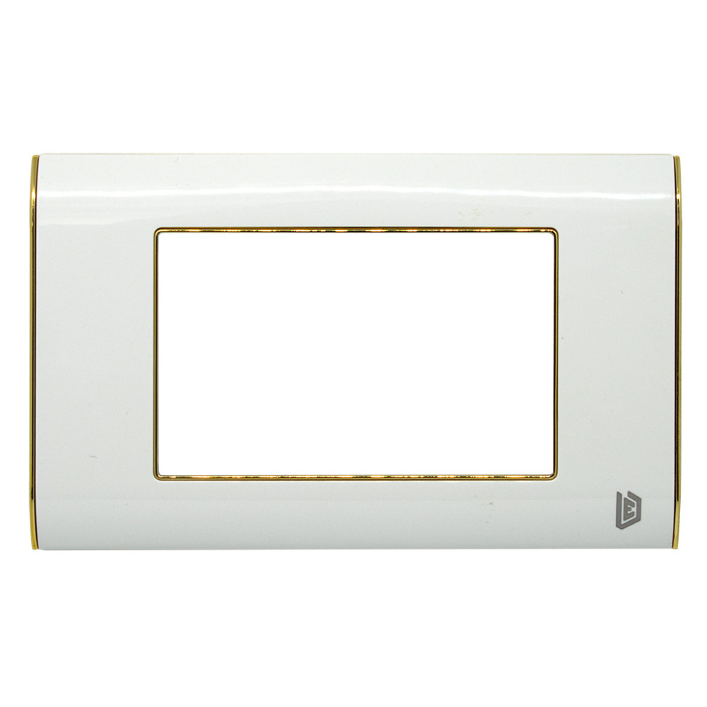 TAPA LUXOR BLANCA Y BORDE DORADO PERLA DUKE ENERGY (V18-02BD)