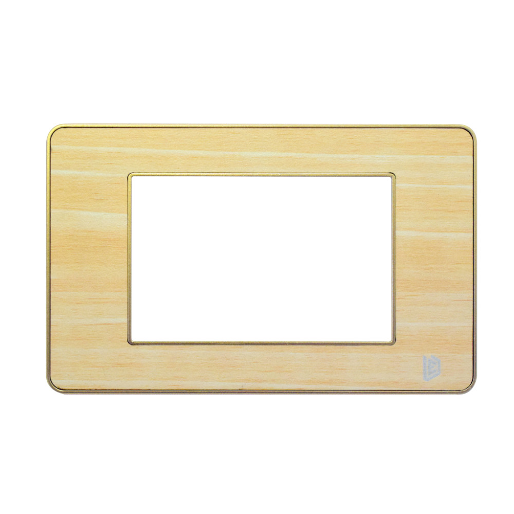 TAPA LUXOR MADERA CLARO CUADRADA BORDE DORADO DUKE ENERGY (V3-02MC)