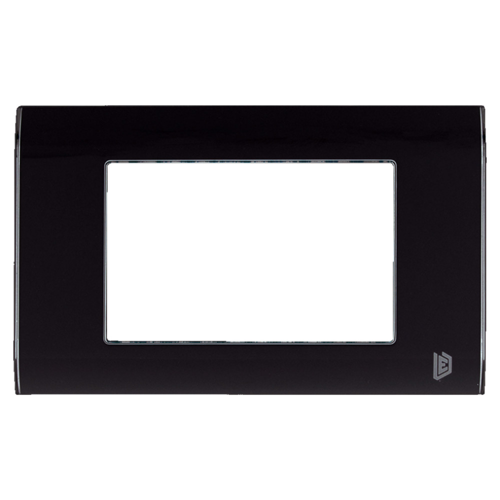 TAPA LUXOR NEGRA BRILLANTE Y BORDE CROMADO DUKE ENERGY (V3-02AN)