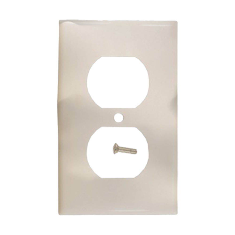 TAPA PLASTICA TOMA DOBLE BEIGE T/L RETIE PQT X 2 UDUKE