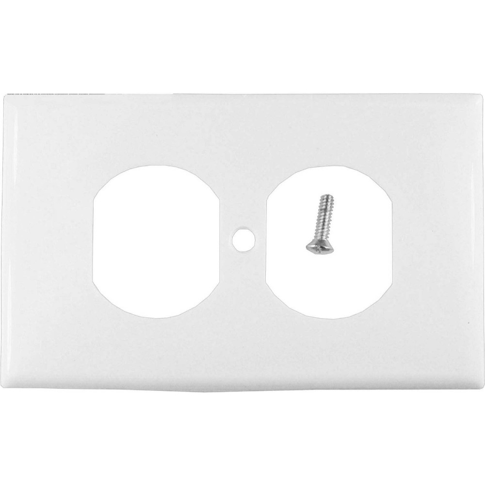 TAPA PLASTICA TOMA DOBLE BLANCA T/L R/G (CUADRADA) (RETIE)