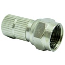 TERMINAL COAXIAL 22MM ROSCA FINA RG6 CON CAUCHITO LARGA PQT X 5 UDUKE
