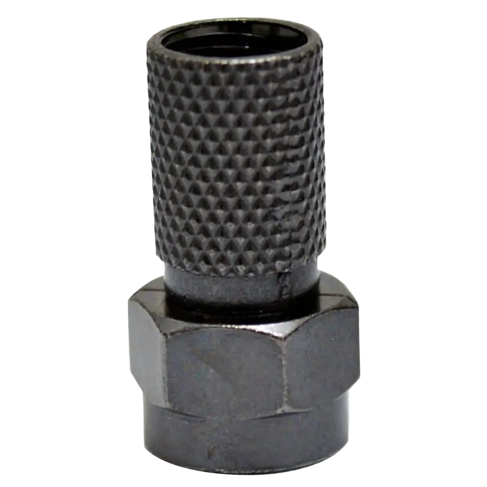 TERMINAL COAXIAL GRIS MATE ROSCA FINA RG6 PQT X 5 UDUKE