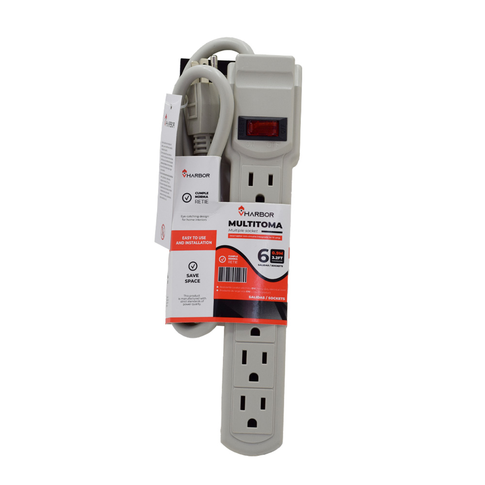 TOMA MULTIPLE  X6  CABLE DE 1MT VHARBOR(S-25-1M)