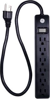 TOMA MULTIPLE GENERAL ELECTRI 6 SALIDAS NEGRO CABLE 2FT (GE14831)