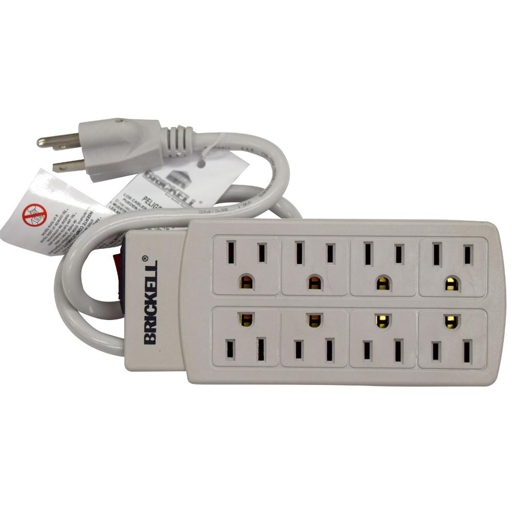 TOMA MULTIPLE X 8 CON POLO TIERRA BRICKELL (SB-440)