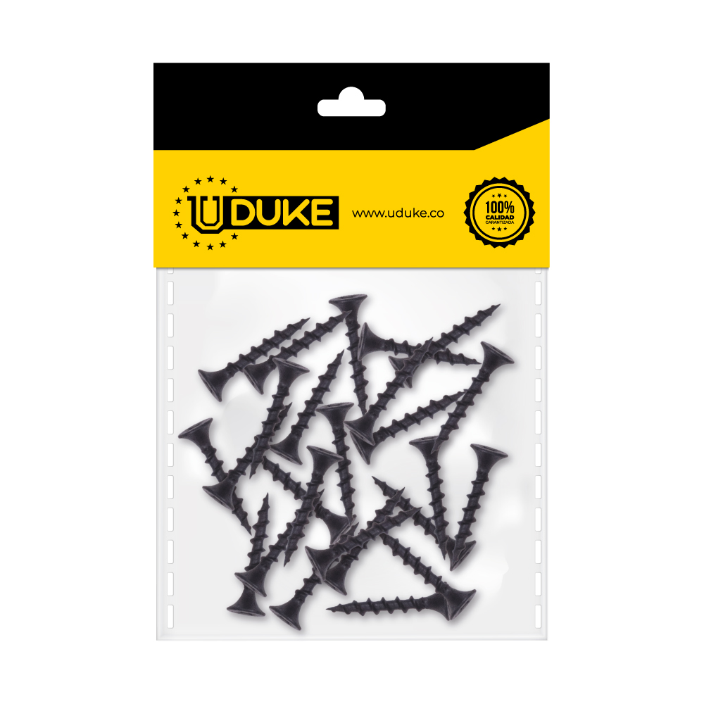 TORNILLO DRYWALL 6X1 ROSCA FINA PANEL YESO PQT X 25 UDUKE