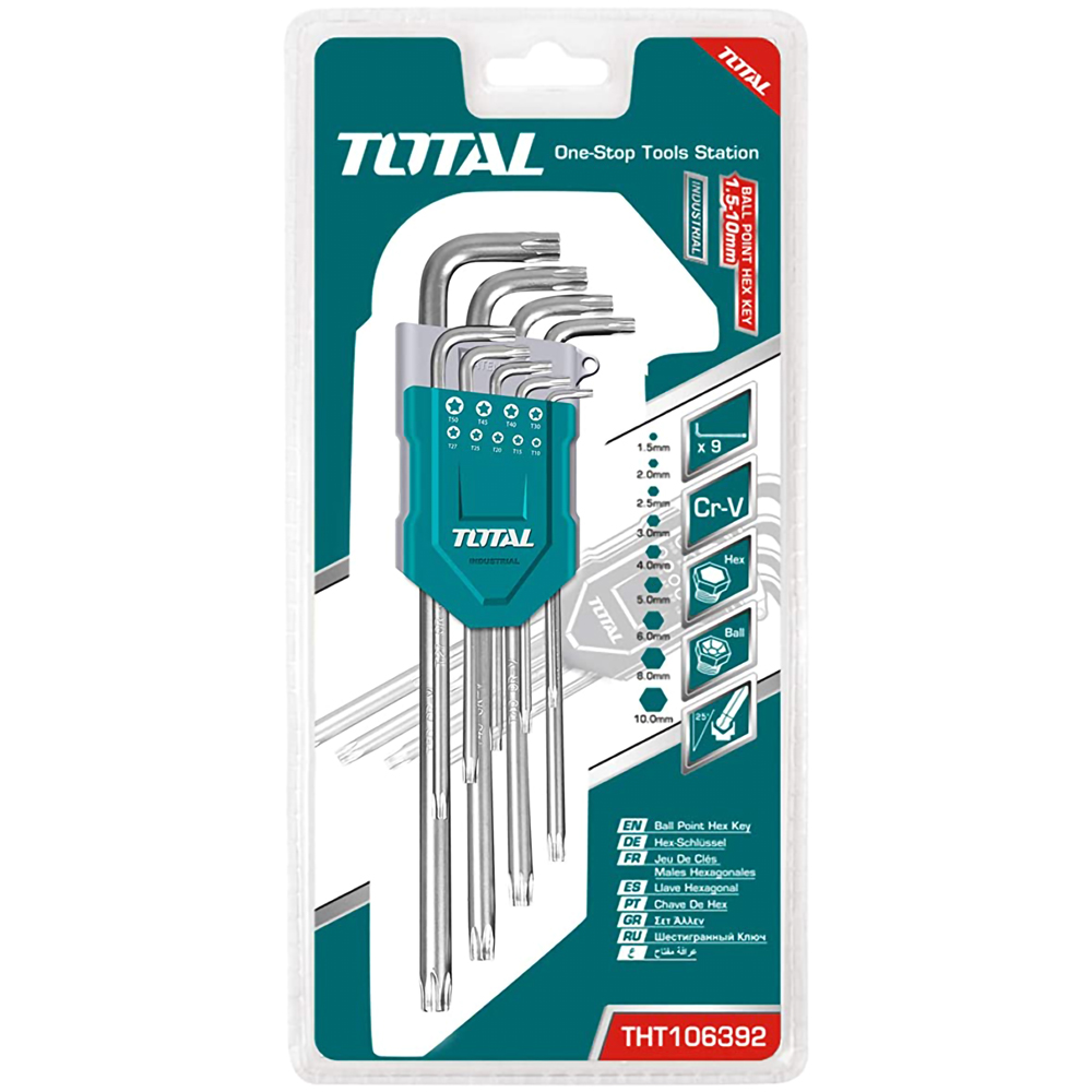 TORX INDUSTRIAL JUEGO X 9 PZS LARGO TOTAL (THT106392)