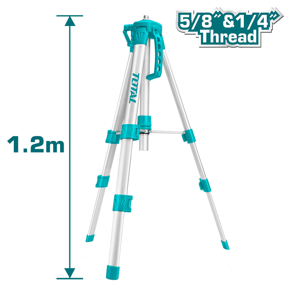 TRIPODE 1200 MM ALUMINIO TUERCAS DE 5/8 Y 1/4 TOTAL (TLLT01152)