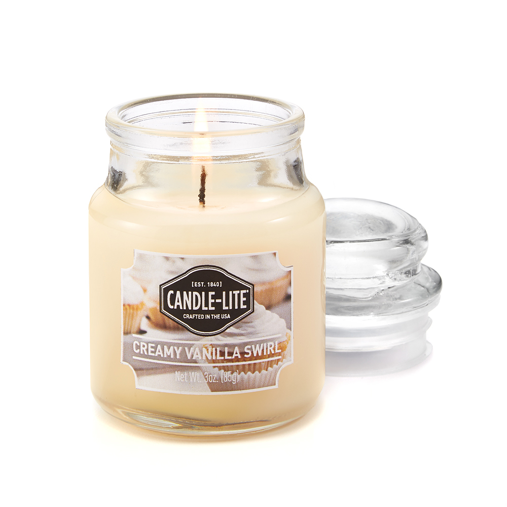 VELA 3 OZ CREAMY VANILLA SWIRL CANDLE LITE (4449553)