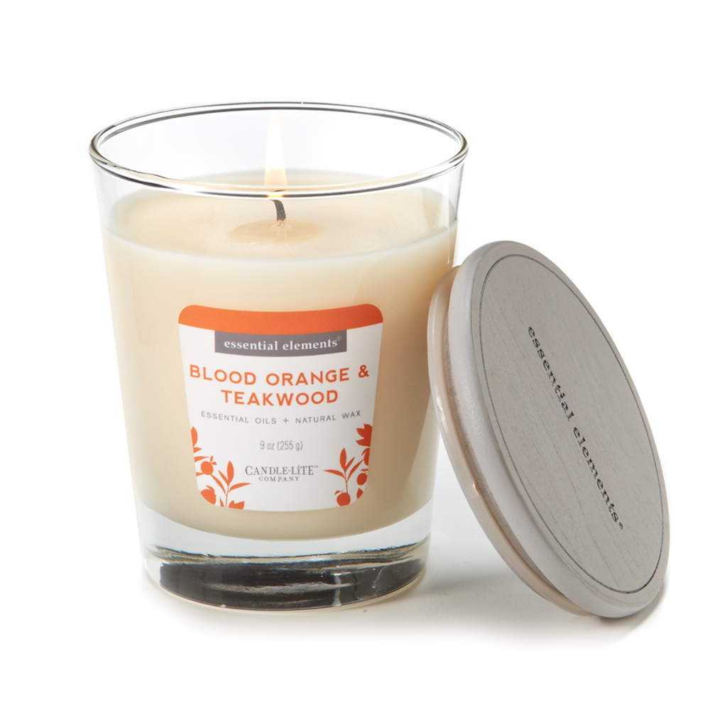 VELA 9 OZ ESSENTIAL ELEMENTS BLOOD ORANGE & TEAKWOOD CANDLE LITE (4471324)