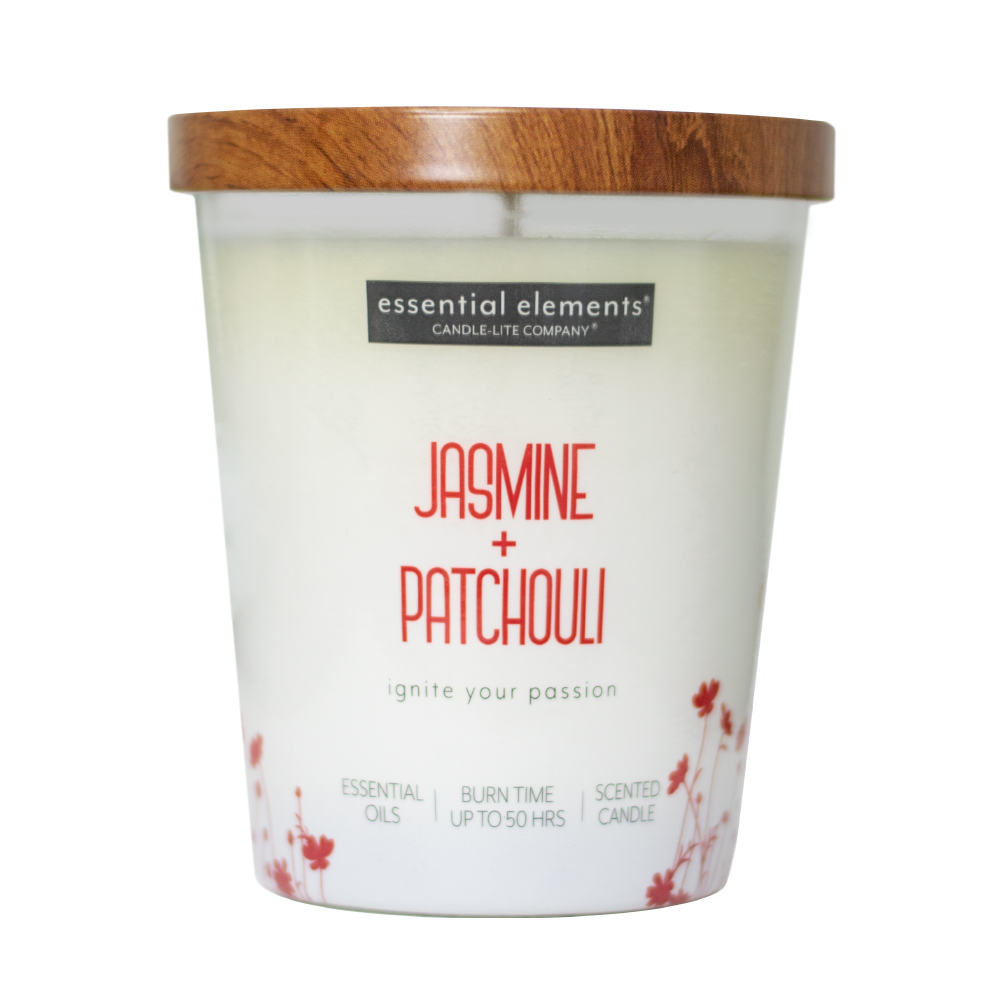 VELA 9 OZ ESSENTIAL ELEMENTS JASMINE & PATCHOULI CANDLE LITE (4471020)