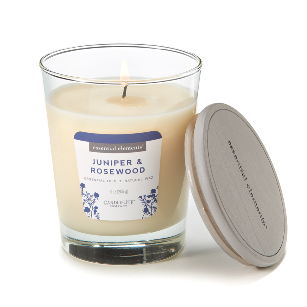VELA 9 OZ ESSENTIAL ELEMENTS JUNIPER & ROSEWOOD CANDLE LITE (4471022)