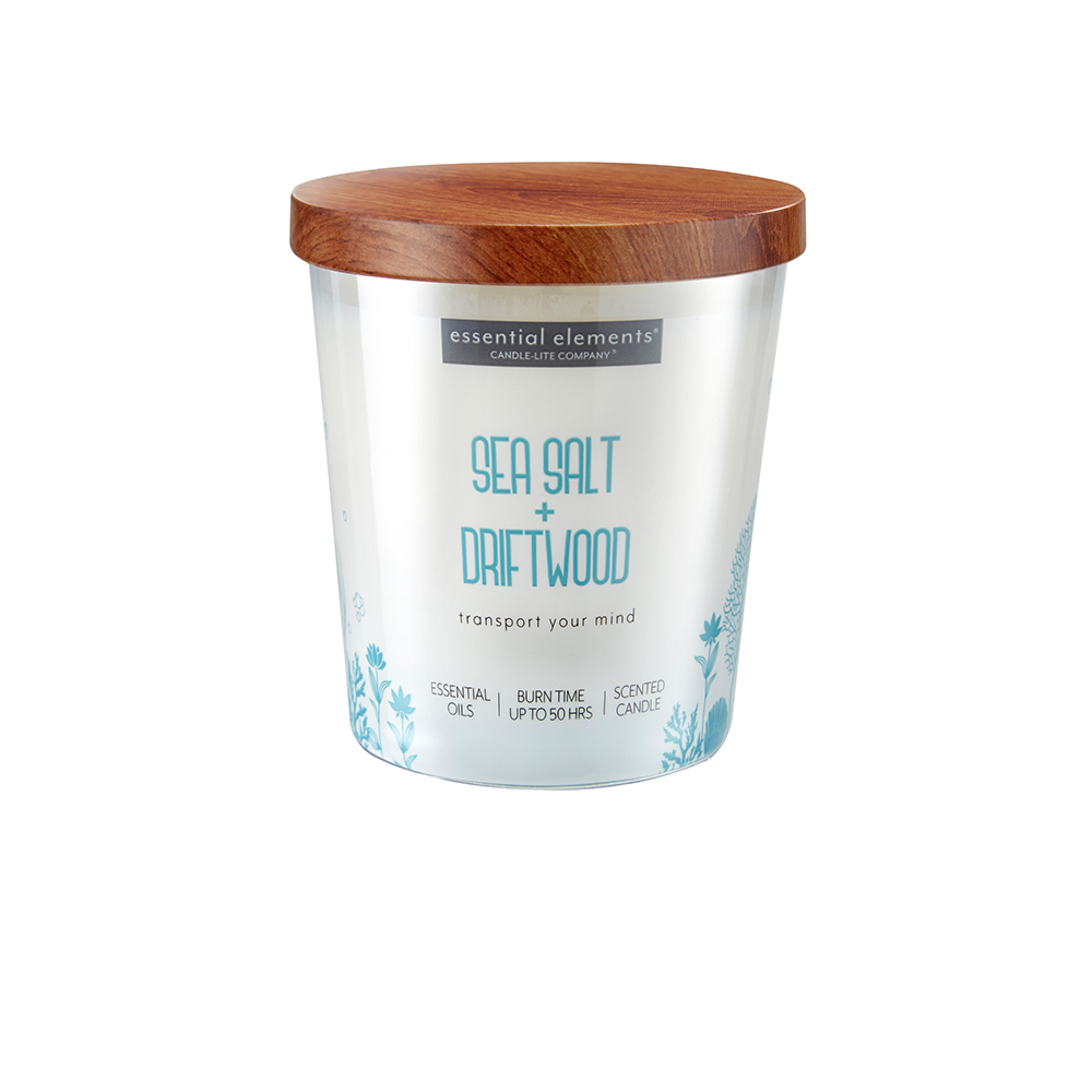 VELA 9 OZ ESSENTIAL ELEMENTS SEA SALT & DRIFTWOOD CANDLE LITE (4471368)